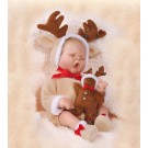 Niedliche Weihnachtspuppe "Rudolfs Geschenk"